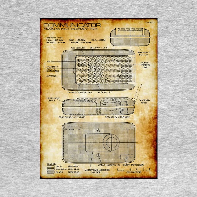 Parchment Showing Landing Party Communication Device by Starbase79